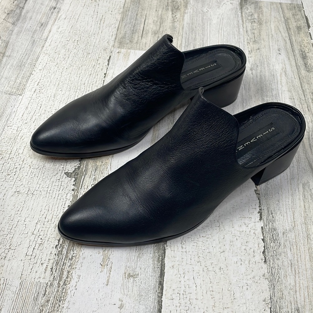 STEVEN Deandra heeled mule black leather - sz 11